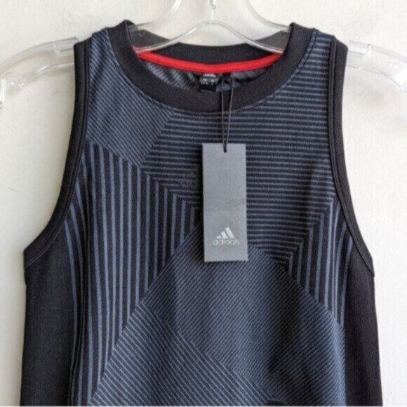 NWT Adidas Matchcode sleeveless athletic tank top - blue/gray/black - Picture 3 of 9